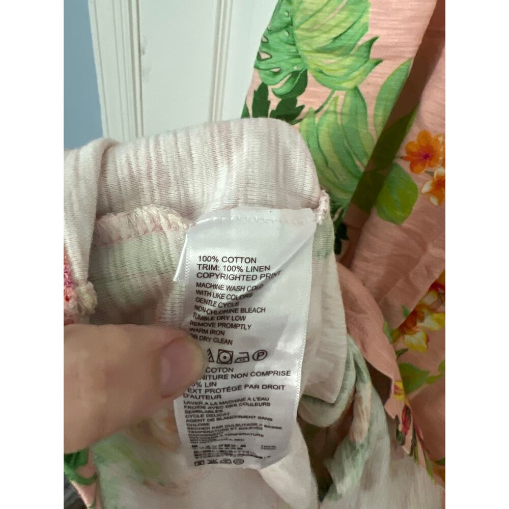 Tommy Bahama Pink Tropical Floral Dress – Estimated Size Large - Picture 4 of 5